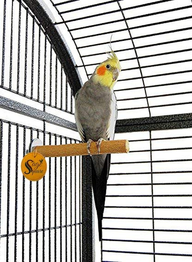 سايج سكوير مجثم/حامل/لعبة من الخشب الطبيعي مقاس 8 بوصات / 20 سم، مثالي لببغاء السنغال، Poicephalus (خفيف الوزن). - Image 1